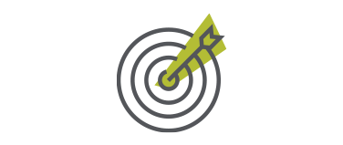WWEX_JULY_OPO_LP-Icon3 A green dart, representing Speedship Worldwide Express, hits the center of a gray circular target with several concentric rings.