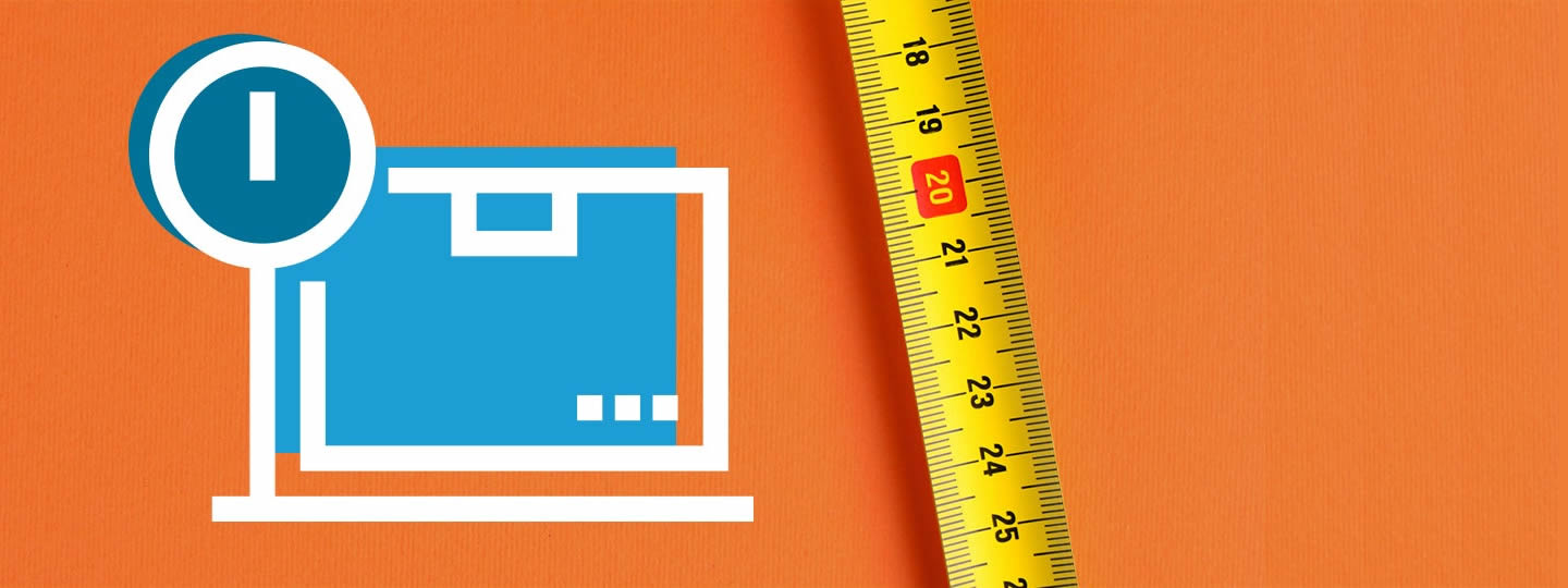 symbolizing timely delivery. A yellow measuring tape with red markings is on the right side