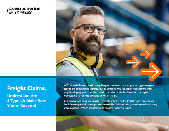 and tightly strapped cardboard package sits on the floor of a bustling small-business-shipping-hub