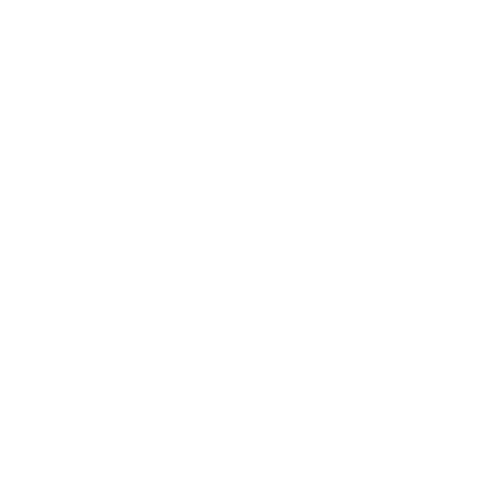 A white outline icon of two hands beneath a gear containing a person symbol, representing support or management of human resources, on a black background.